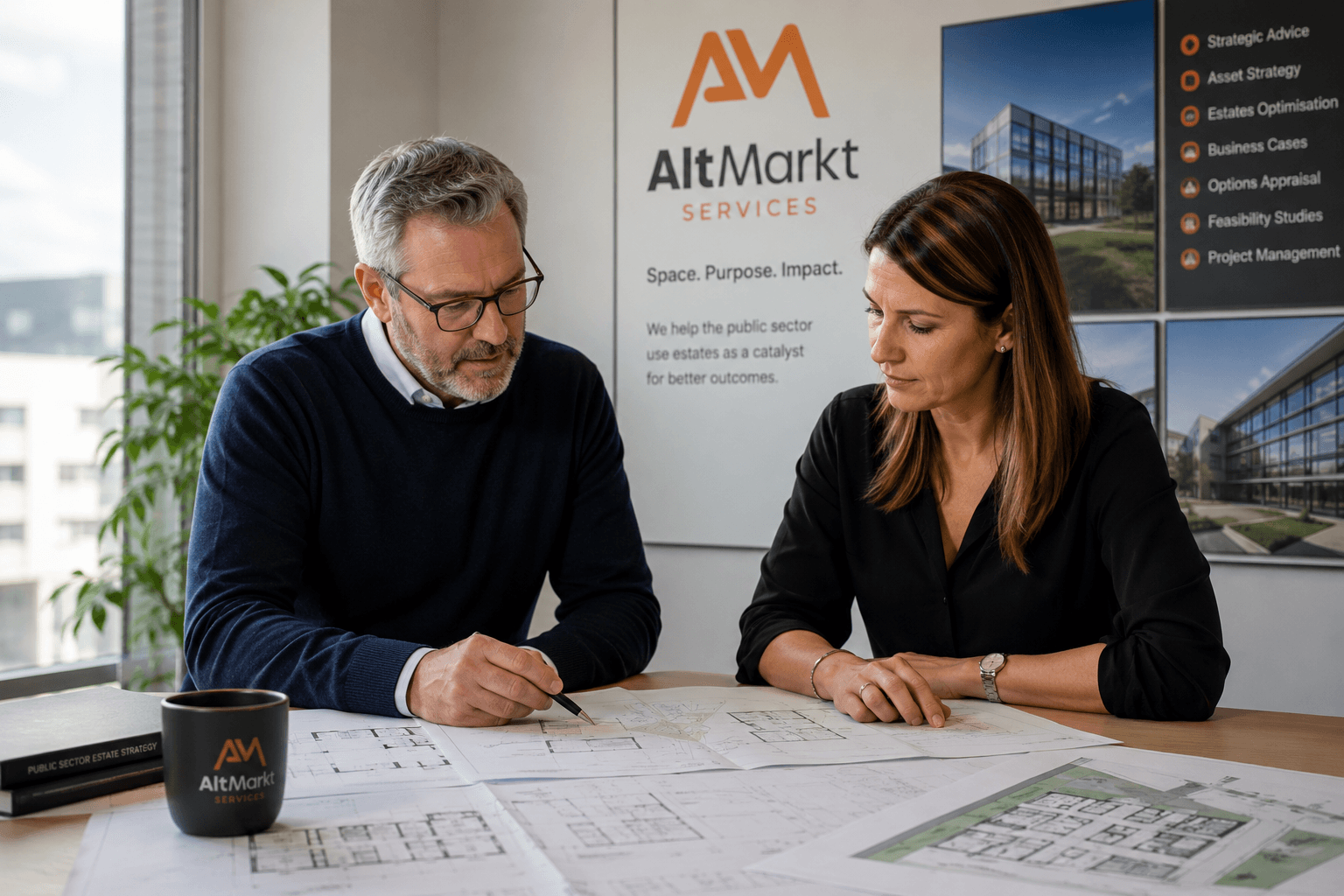 AltMarkt estate consultants reviewing public sector estate plans