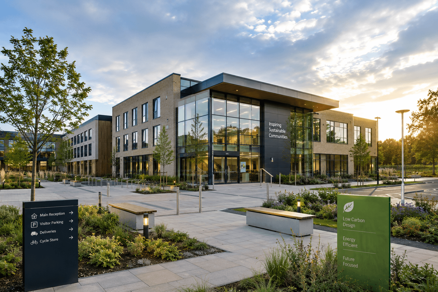 Modern public sector campus used for long-term estate planning