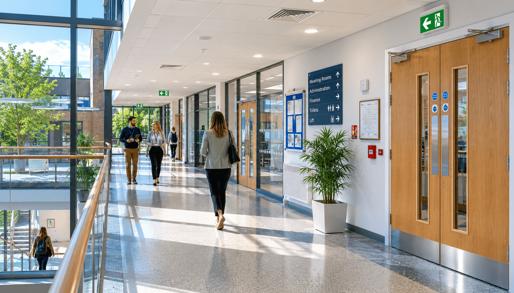Public sector building corridor showing condition and estate priorities
