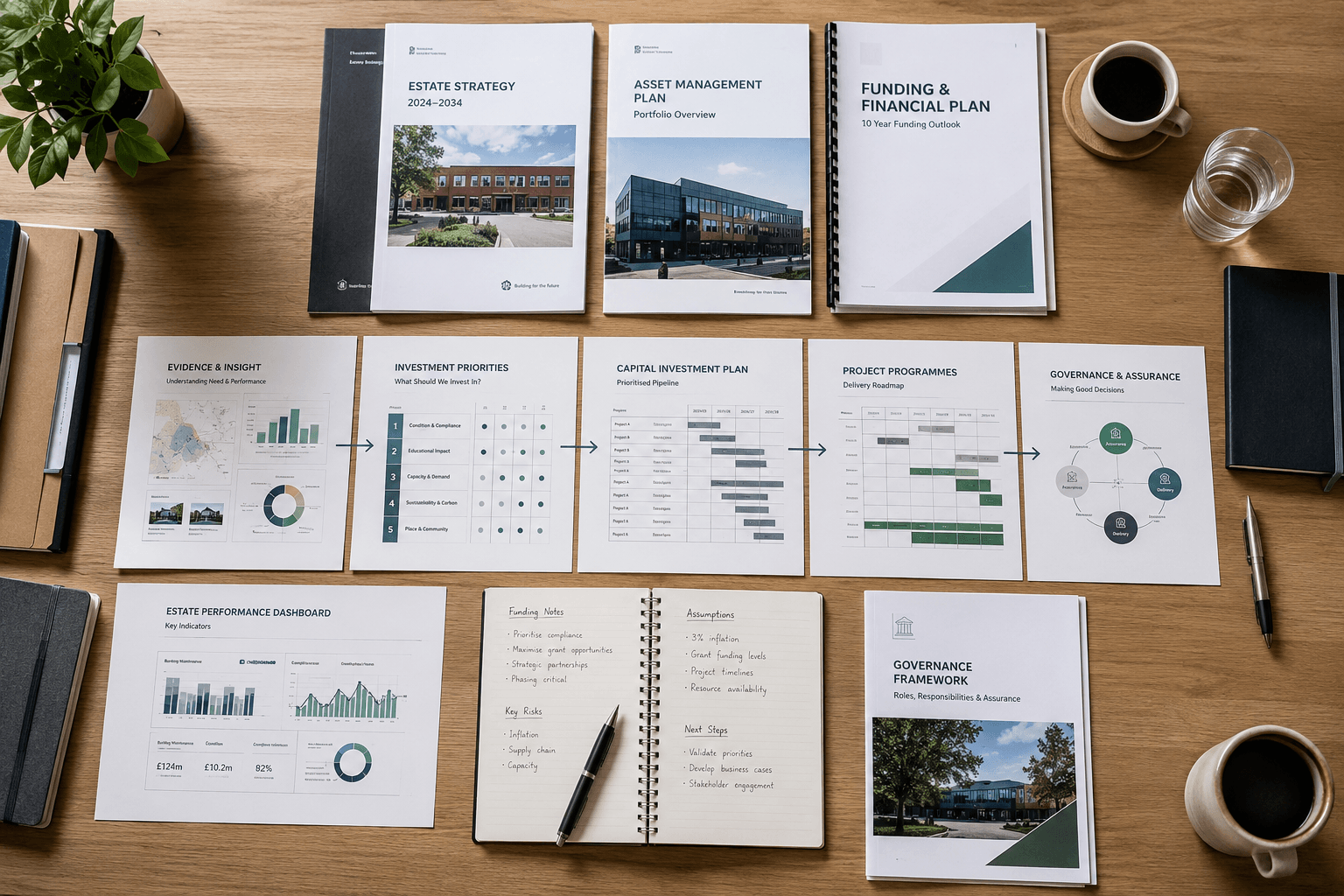 Public sector estate planning documents and investment priorities