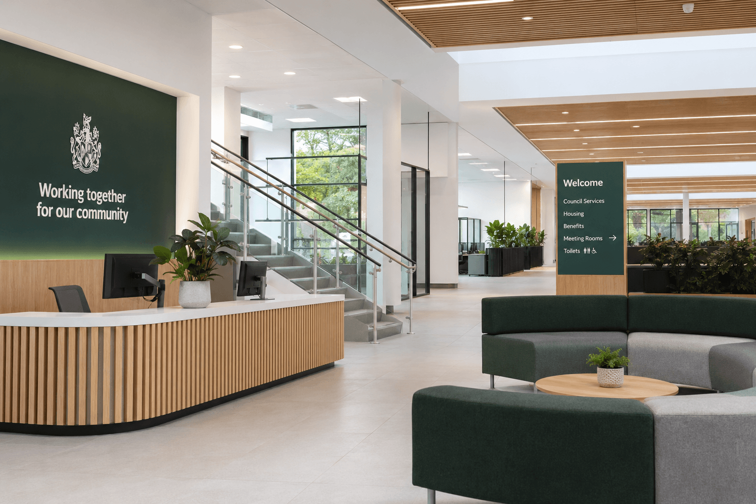 Improved public sector interior following estate improvement works