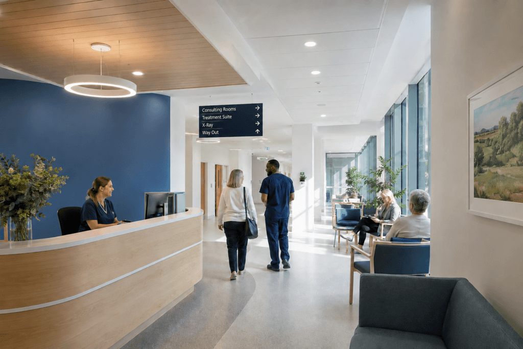 Improved healthcare reception and circulation environment following estate improvement works